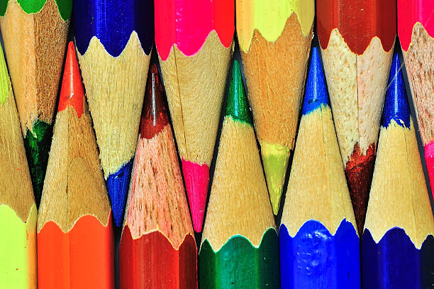 istock Colour pencils isolated on white background close up 492798095