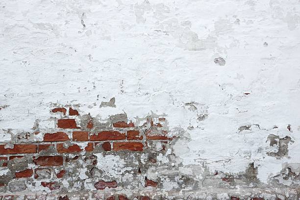 istock Old Vinyage Red Brick Wall With Sprinkled White Plaster Texture 492803238