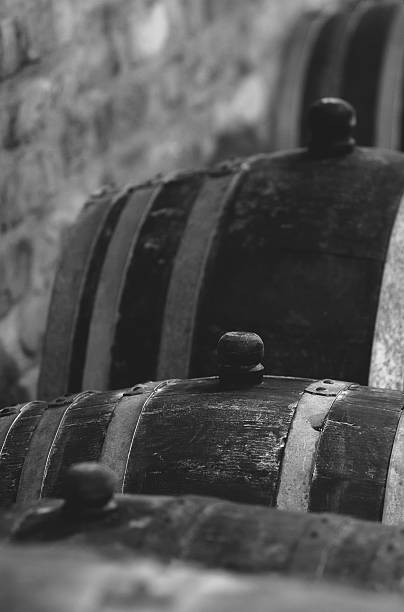 istock Wine barrel in the vine cellar 492807264