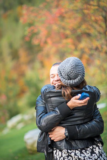 istock Autumn outdoor wedding proposal engagement 492807536