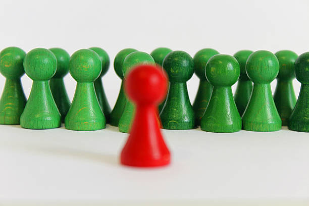 istock Game figure figure game play red green 492809394