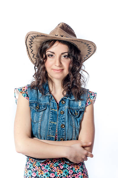 istock Smiling girl in cowboy hat 492809784