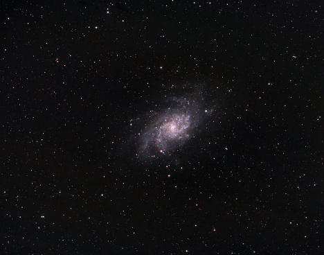The Triangulum Galaxy photo taken from a backyard telescope.