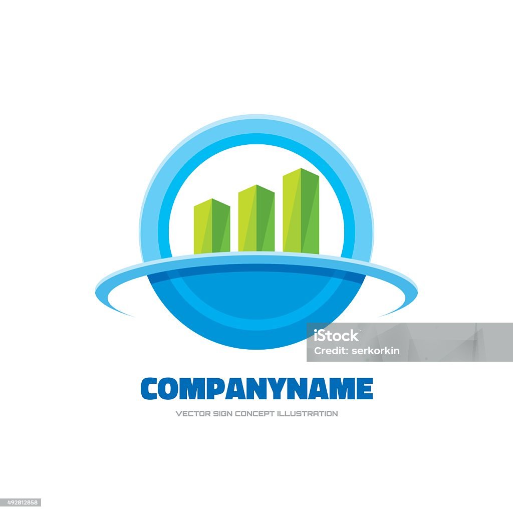 Business finance - vector sign. Growth graphic sign. Business finance - vector sign concept illustration. Growth graphic sign. Economic sign. Infographic sign. Design element. 2015 stock vector