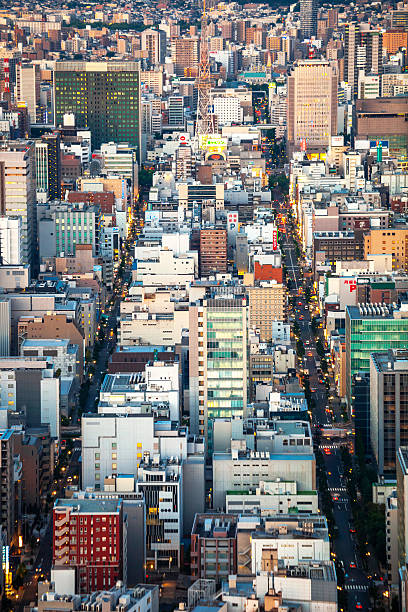 istock Japanese city by night, Nagoya. 492814518