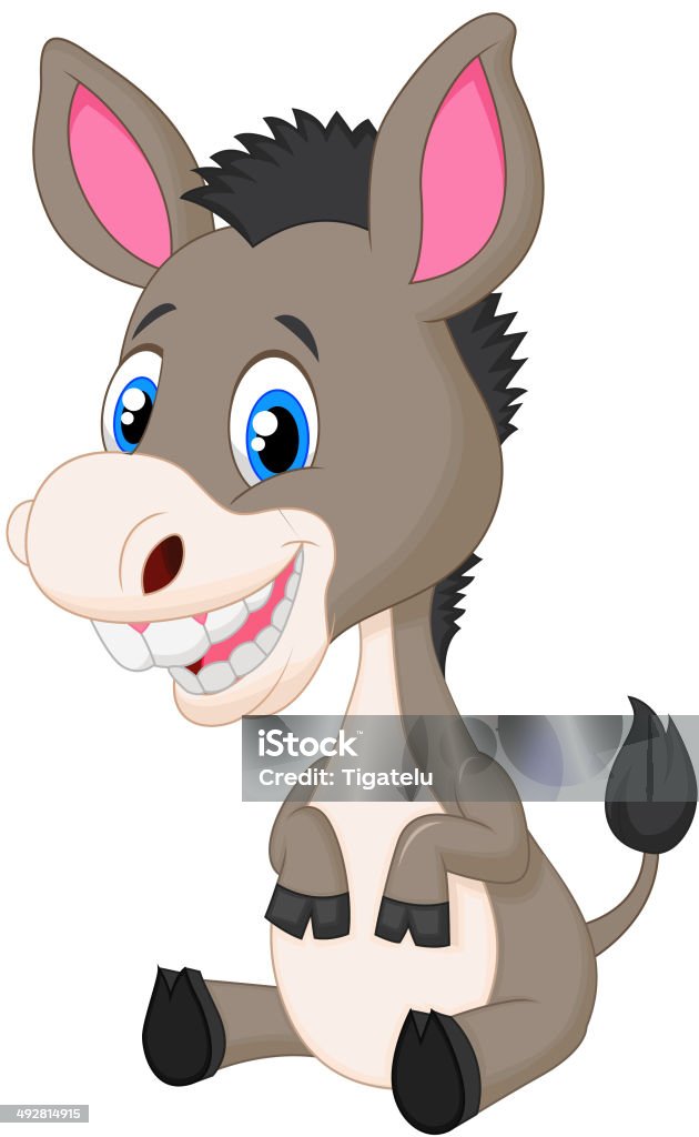 Cute baby donkey cartoon Vector illustration of Cute baby donkey cartoon  Animal stock vector