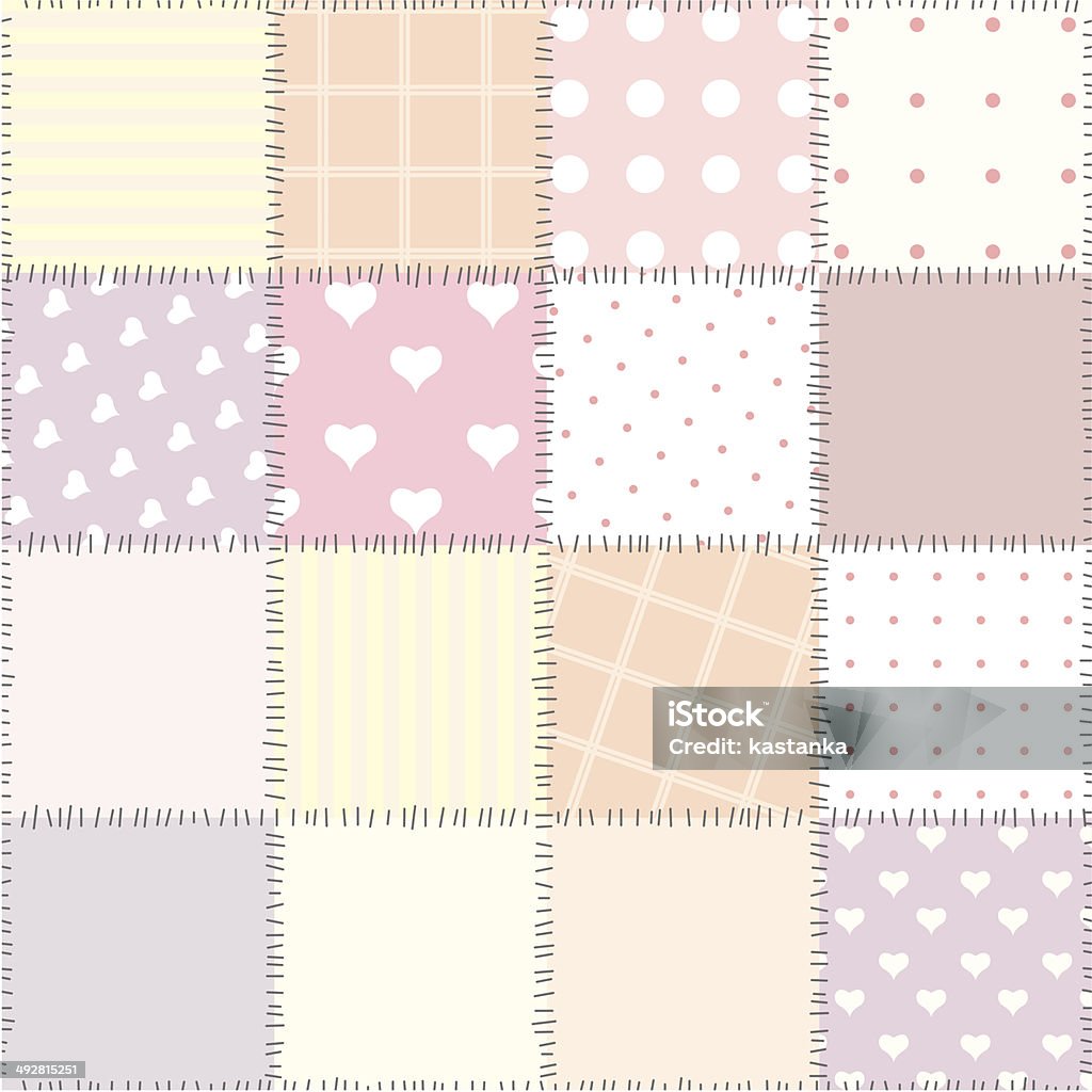 Pink Patchwork Pattern Pink Patchwork Stock Illustration - Download Image Now - Backgrounds ...