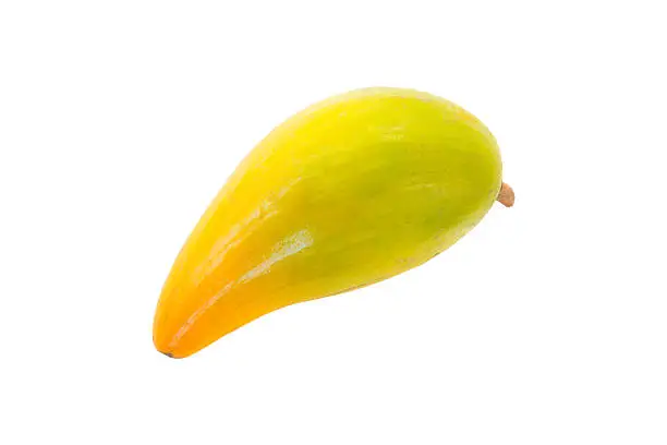 Egg fruit, Canistel on white background, Yellow Sapote (Pouteria campechiana (Kunth) Baehni)