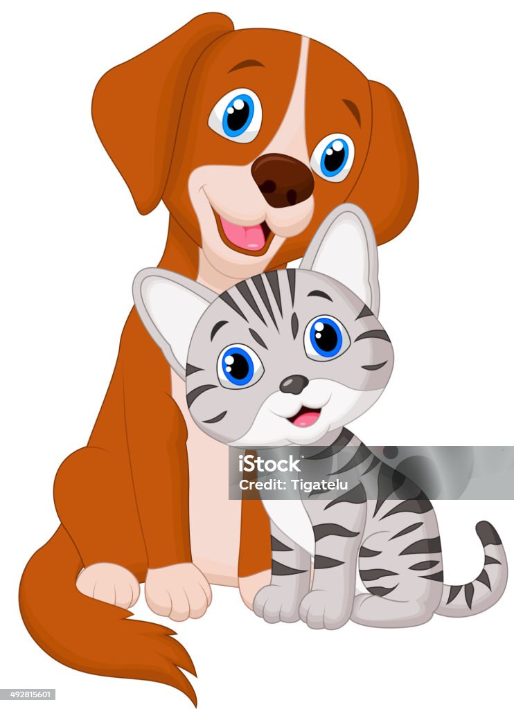 desenhos animados gatos e cachorros personagens de animais 2136026 Vetor no  Vecteezy