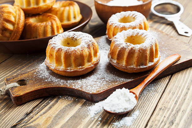 istock Homemade muffins powdered sugar 492815949
