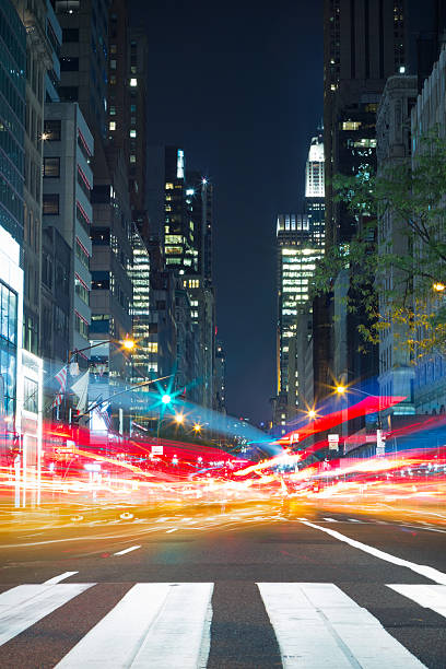 istock 5th Avenue ligh trails 492815990