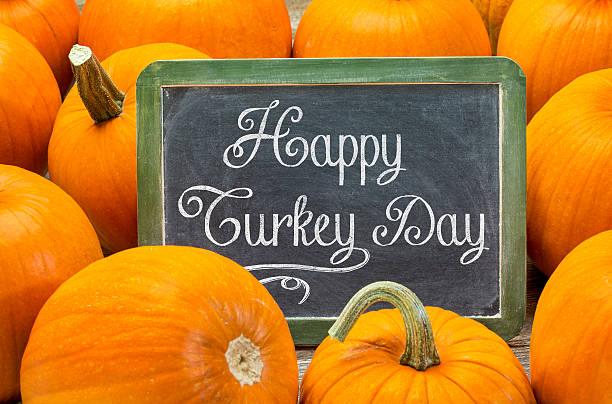 istock Happy Turkey Day on blackboard 492816098