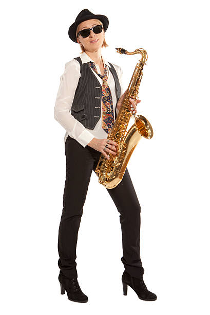 istock Woman saxophonist 492816595