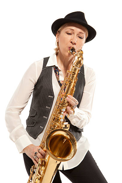 istock Woman saxophonist 492817421