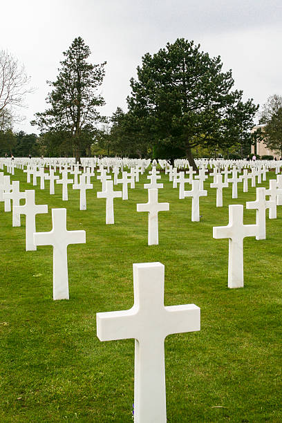 アメリカ戦争墓地とメモリアル、colleville -sur -mer ,france - war world war ii army soldier d day ストックフォトと画像