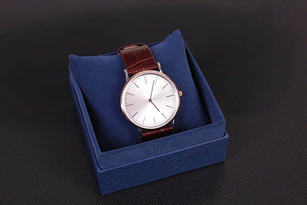 istock wristwatch with leather bracelet 492819677