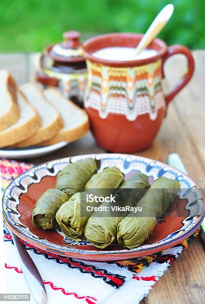 Dolmades Stock Photo - Download Image Now - Appetizer, Bulgarian Culture, Ceramics