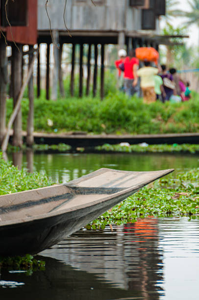 istock Detail of wood boad at Inle Lake 492840434