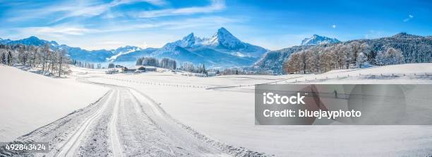 Winterlandschaft Der Bayerischen Alpen Mit Watzmannmassiv Deutschland Stockfoto und mehr Bilder von Berg