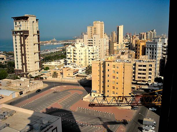 istock Kuwait City skyline view from atop another building 492844630