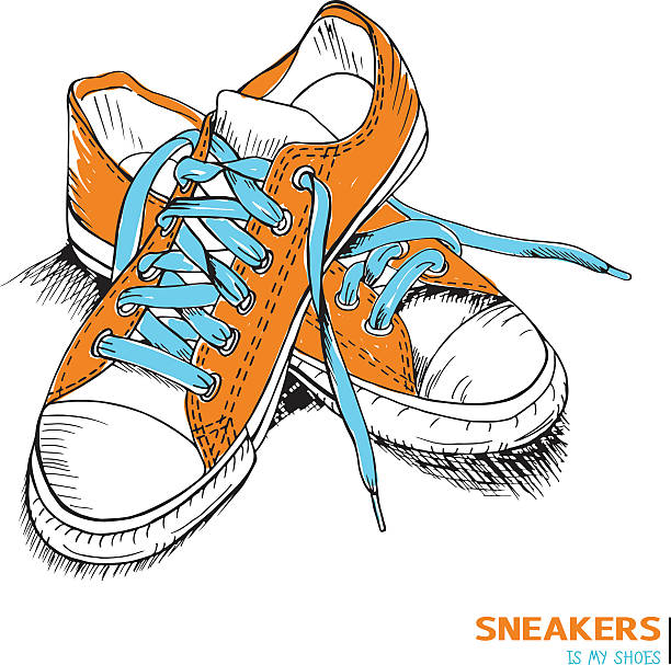 istock Colored  fashion sneakers with title 'Sneakers is my shoes' 492847216