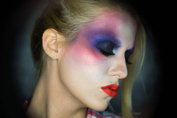 istock Beautiful woman with bright make-up 492847944