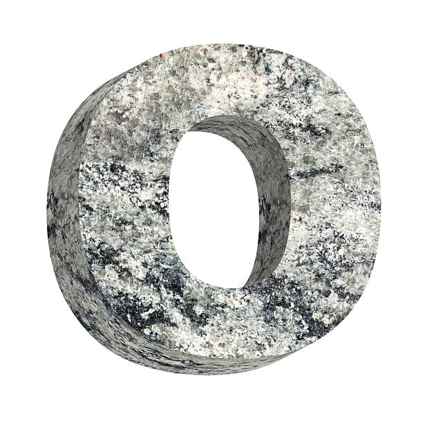 istock One letter from granite alphabet set isolated over white. 492848238