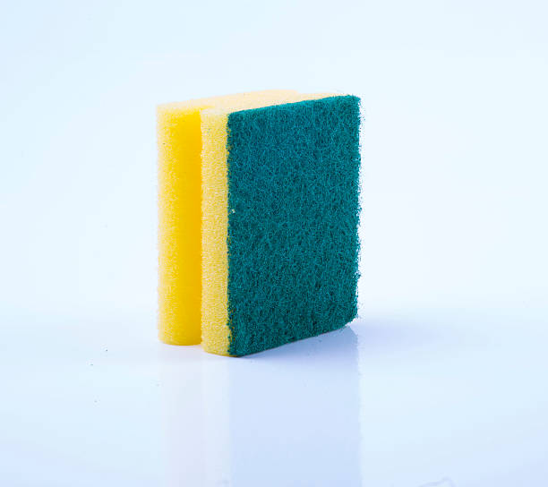 istock Dish sponge isolaten on white background 492849384