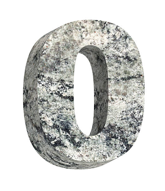 istock Number from granite alphabet set isolated over white. 492849826