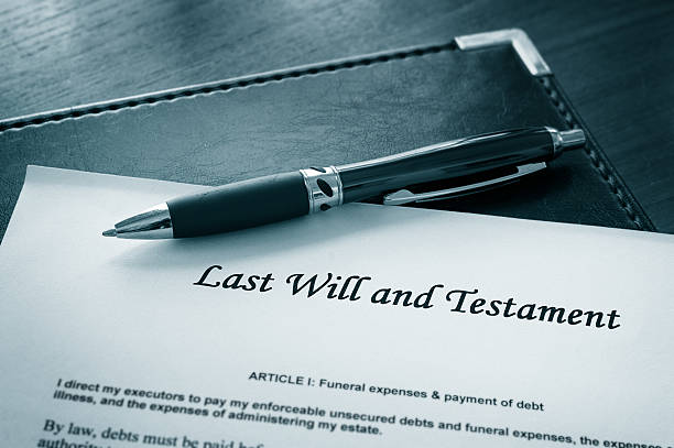 Last will Last Will and testament document with pen probate photos stock pictures, royalty-free photos & images
