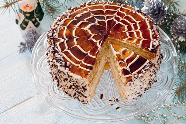 istock delicious caramel cake with whipped cream 492851432