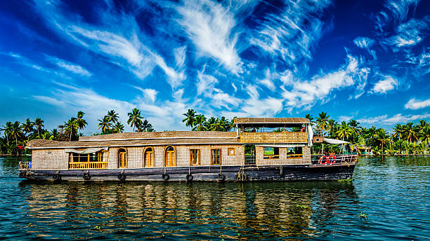 istock Houseboat on Kerala backwaters, India 492851926