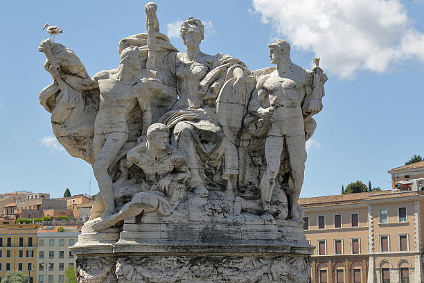istock Sculpture on Ponte Vittorio Emanuele II in Rome, Italy 492852310