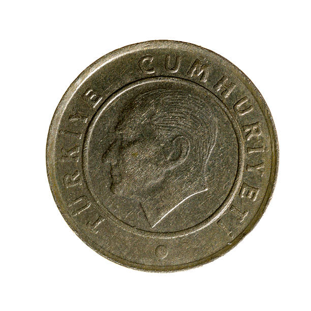 istock Twenty-five coin kurush Turkey isolated on a white background. 492852600