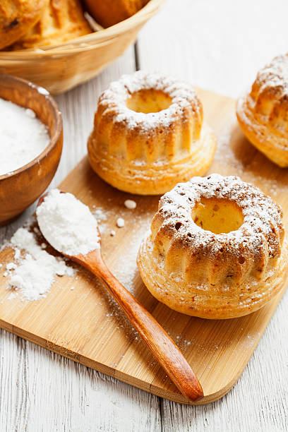 istock Homemade muffins powdered sugar 492861073
