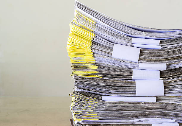 Pile of document waiting to be managed Pile of document waiting to be managed on background legal document stock pictures, royalty-free photos & images