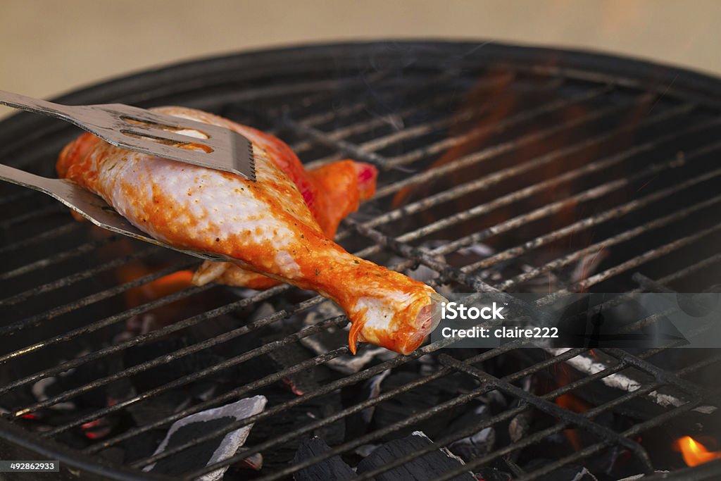 Gegrilltes Hühnchen - Lizenzfrei Essen zubereiten Stock-Foto