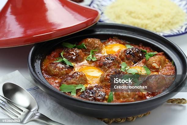 Kofta Tagine Kefta Tagine Moroccan Cuisine Stock Photo - Download Image Now - Tajine, Kofta, Lamb - Animal