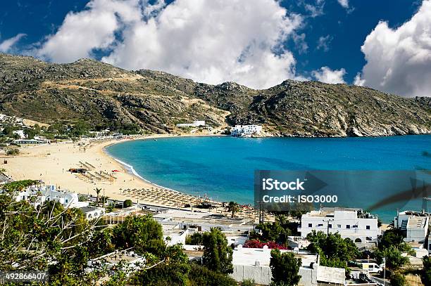 Mylopotas Beach Ios Island Cyclades Greece Stock Photo - Download Image Now - Ios - Greece, Greece, Beach