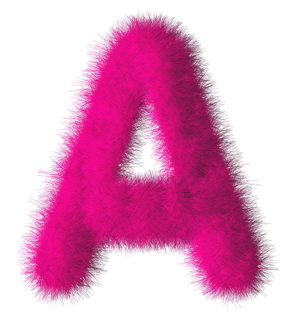 istock Pink shag A letter isolated on white background 492867865
