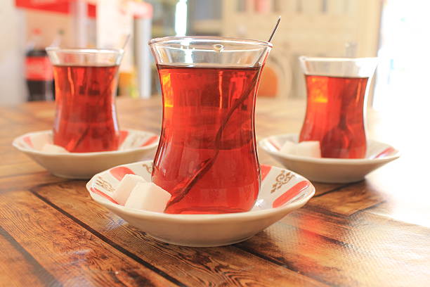 istock Turkish tea with sugar in traditional cups 492880752