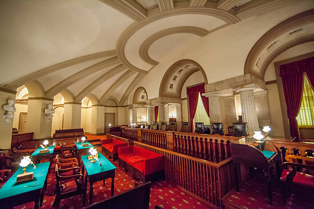 Old Supreme Court Chamber in the U.S. Capitol stock photo