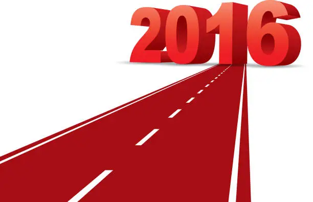 Vector illustration of Road to 2016