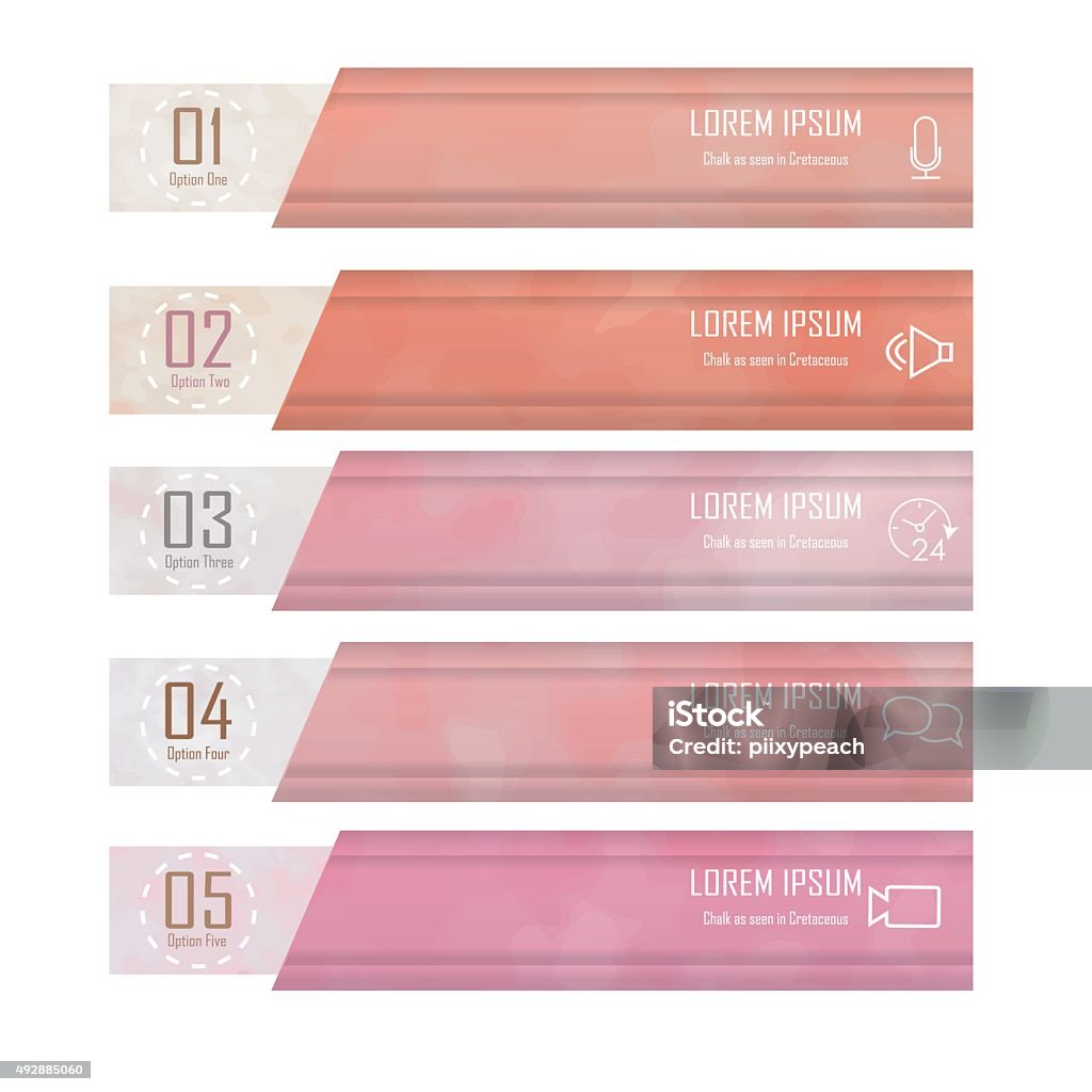 Pink Number Banner Light Pink Number Banner Stock Illustration - Download Image Now - 2015 ...