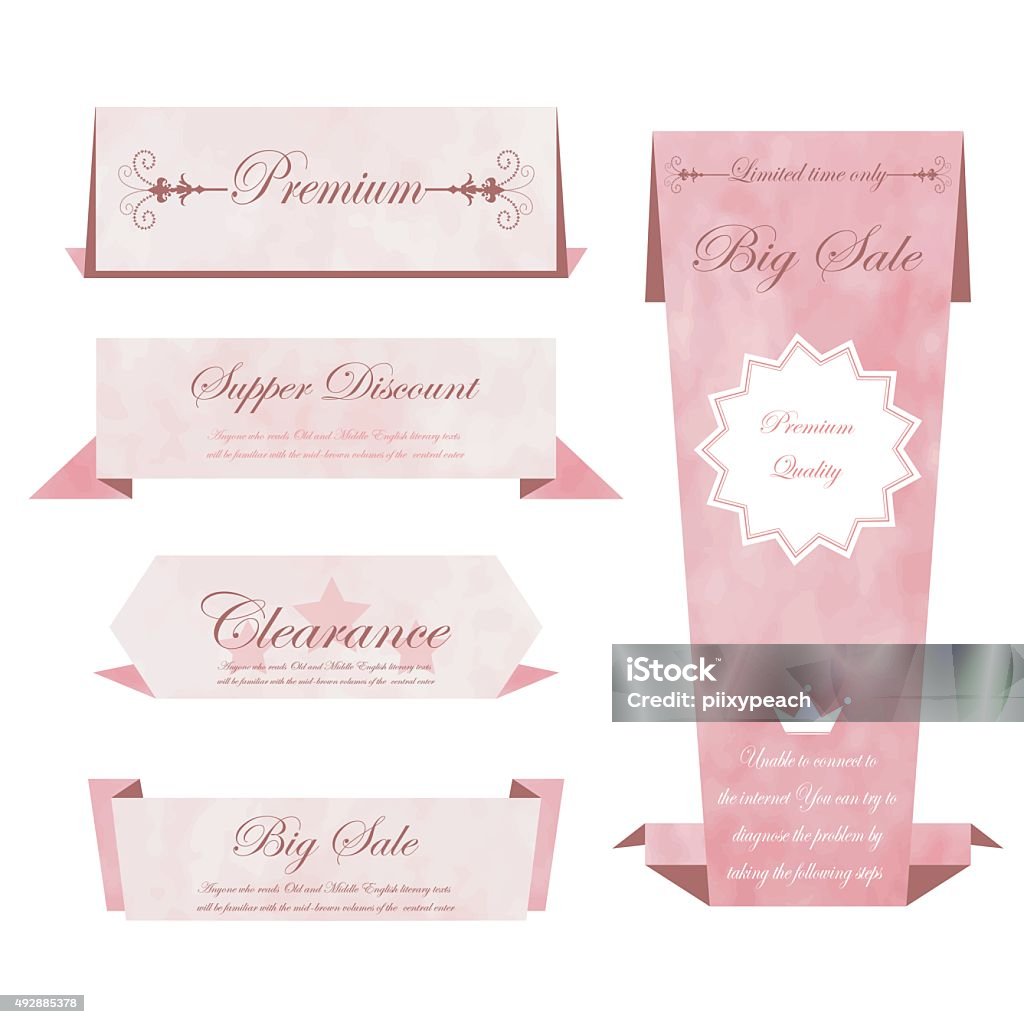 Pink Support Banner Light Pink Banner Stock Illustration - Download Image Now - 2015 ...