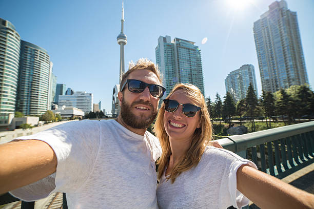 istock Two students in Toronto taking selfie portrait 492885498
