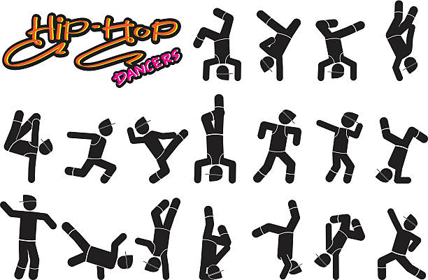 ilustrações, clipart, desenhos animados e ícones de dançarinos hiphop - dancing breakdancing street city life
