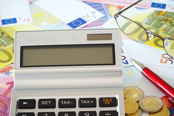 istock Blank screen of a pocket calculator 492888324