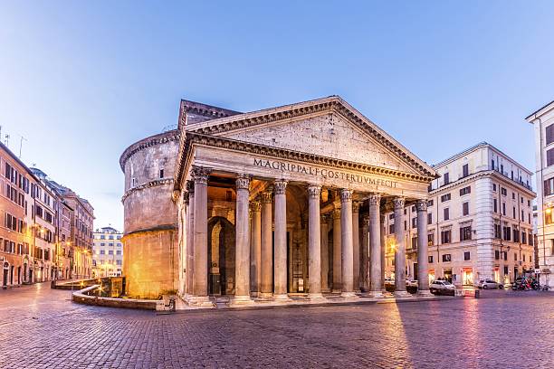 Pantheon, Rome The Roman Pantheon is the most preserved and influential building of ancient Rome. It is a Roman temple dedicated to all the gods of pagan Rome.  rome italy stock pictures, royalty-free photos & images
