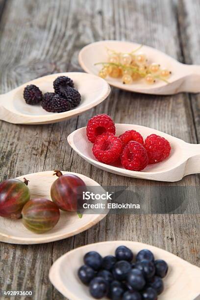 Different Ripe Berries Stock Photo - Download Image Now - 2015, Backgrounds, Blackberry - Fruit
